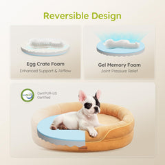 CWAWZ bed bolsters close-up emphasizing den-like cocoon for calm lounging.