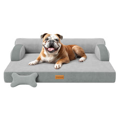 CWAWZ large orthopedic dog bed front view highlighting joint comfort