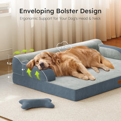 CWAWZ XL bed washable cover detail shows machine-washable, removable cover for busy pawrents.