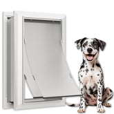 CYBERGATE sliver large dog door exterior shows durable entry for pets
