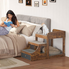 Cyclysio rustic multi-level cat bed top view highlights spacious platforms.