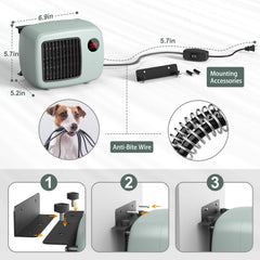 Cyeln anti-bite cord heater showing chew-proof cord for safety.