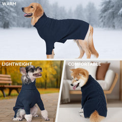 Cyeollo 3XL dog sweater sleeves on image demonstrates full-body warmth without restricting movement.