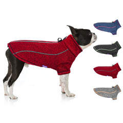 Cyeollo dog coat reflective jacket with zipper closure for quick on/off during walks.