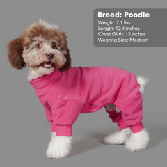 Cyeollo dog pajamas fleece fabric closeup reveals breathable double-sided fleece