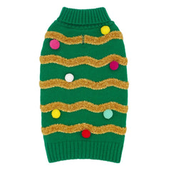cyeollo dog sweater christmas glitter wave detail ideal for festive photos and warm winter walks