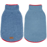 cyeollo fleece dog jacket blue xl front view for chilly walks
