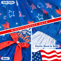 cyeollo Independence Day dress blue elastic band detail ensures comfortable fit