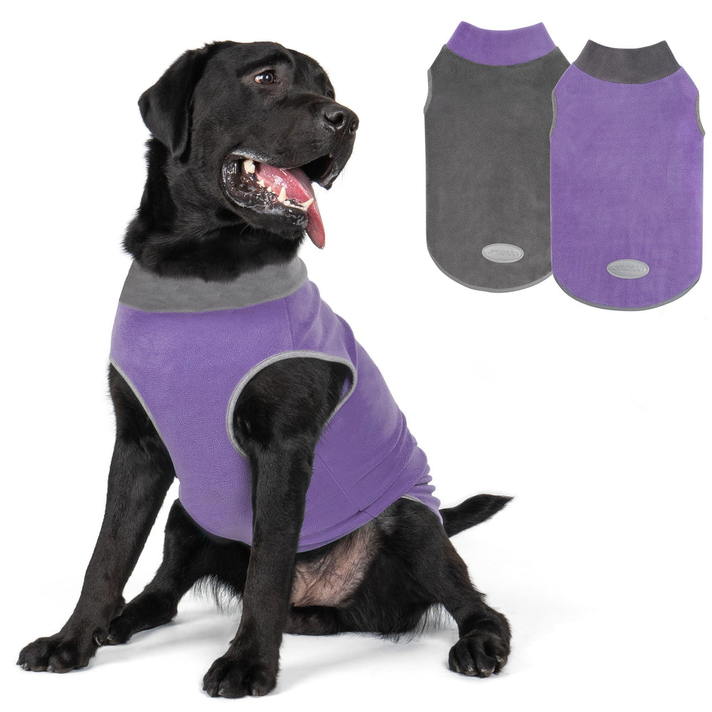 cyeollo two-pack fleece dog sweater pack, versatile colors for large dogs.