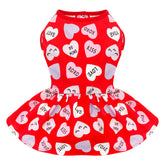 Cyeollo Valentines heart-pattern dress front view, photo-ready festive look.