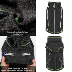 cyeollo warm dog coat features a plush fleece lining for chilly days.