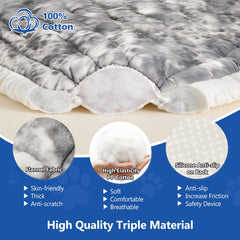 Cyhczx upgraded non-slip base keeps the bed steady on hard car seats.
