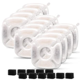 Cylomert pet fountain carbon filters 12-pack improve water taste for pets.