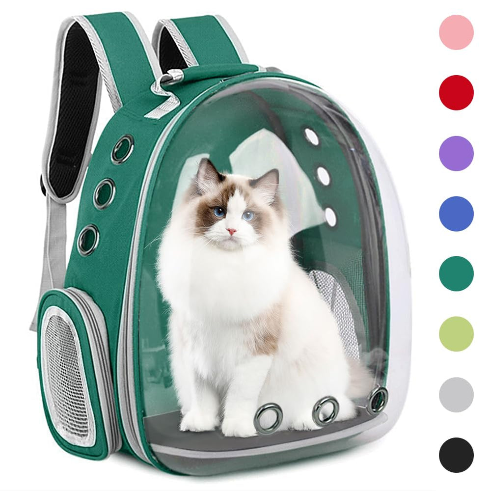 CYUNMYPL pet backpack with bubble window for travel and viewing outside scenery.