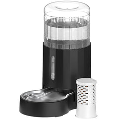 CZPET automatic 4L water dispenser front view showing gravity-fed hydration for pets.