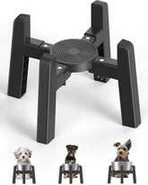 CZPET dog bowl stand adjustable width enables secure fit for different bowls during meals.
