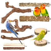 CZWESTC 8PCS Grapewood Perch Set forked branches for engaging parrot climbing