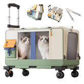 D LIAN DONG large cat carrier with wheels setup for easy travel mobility
