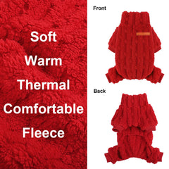 DaFuEn dog pajama soft fleece; comfortable sleepwear keeps tiny dogs cozy at home.