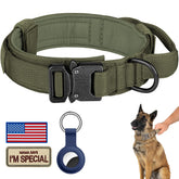 DAGANXI tactical dog collar with control handle offers secure control during training and outdoor adventures.