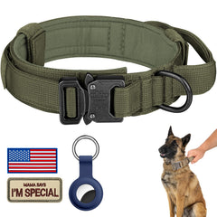DAGANXI tactical dog collar with control handle offers secure control during training and outdoor adventures.