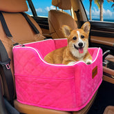 DAIIST dog car seat memory foam rose red elevates road-trip comfort