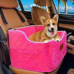 DAIIST dog car seat memory foam rose red elevates road-trip comfort