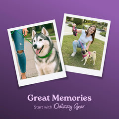 Daizzy Gear leash featuring one-hand brake and ergonomic handle for controlled training sessions.