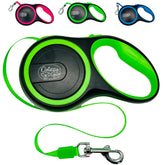 Daizzy Gear retractable dog leash 16ft with ergonomic anti-slip handle for comfortable long walks.