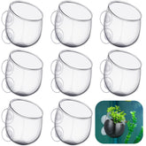Dandat 8-pack clear glass aquarium plant holders shown for neat tank organization