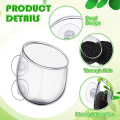 Dandat durable glass aquarium plant pot highlighting sturdy construction