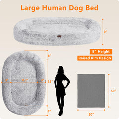 DANFOOZIO human-dog-bed 360-edge-support cradles head and neck in any position