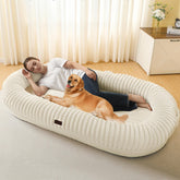 DANFOOZIO human dog bed front view for spacious shared lounging