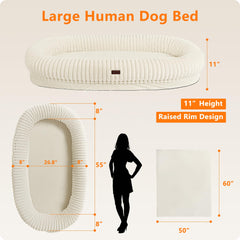 DANFOOZIO human dog bed gel foam layer highlights orthopedic support