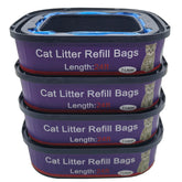 DANMBAQU Genie cat refill 4-pack packaging with odor-control design