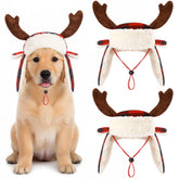 Dansydaisy Christmas antler hat front view showing festive fit