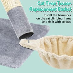 Dansydaisy easy-install hammock demonstrates quick setup for multi-cat homes.