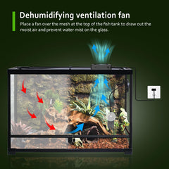 DAOTAILI reptile tank fan hygrometer reads humidity accurately for terrarium health