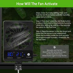 DAOTAILI reptile tank fan installation is tool-free for quick setup