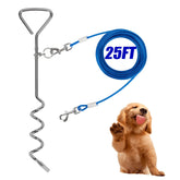 Darkyazi dog tie-out spiral stake assembly for secure outdoor containment.