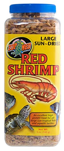 DBDPet zoomed sun-dried red shrimp pack for large turtles, offering protein-rich feeding variety.