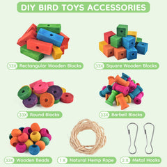 DBNESS DIY parrot toy kit shown for creative assembly and play.