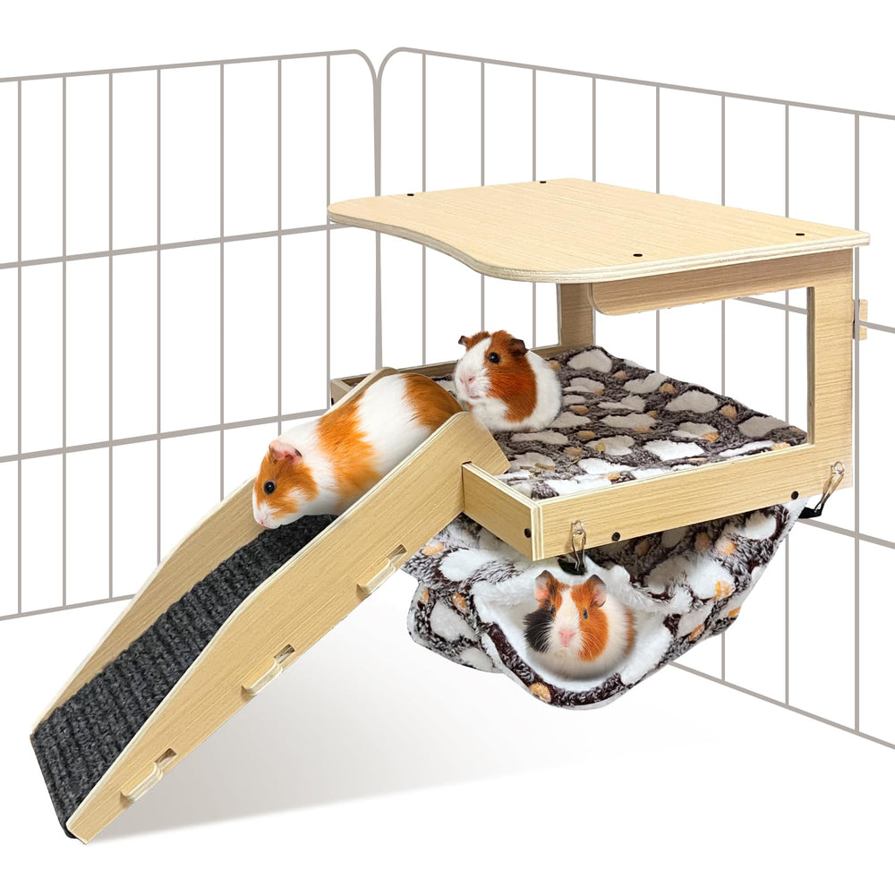 DCIAER guinea pig hideout wooden house for a secure resting space