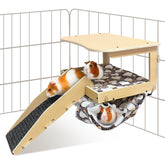 DCIAER guinea pig hideout wooden house for a secure resting space