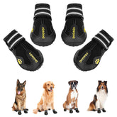 DcOaGt dog shoes waterproof material closeup showing durable all-weather wear.