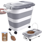 DDMOMMY 25-28 lbs dog food storage container with handle keeps kibble organized.