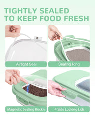 DDMOMMY collapsible pet-food container saving space in compact kitchens.