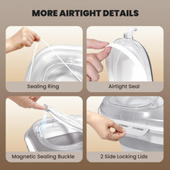 DDMOMMY dog-food-bin-wheels enables easy movement of a heavy load.