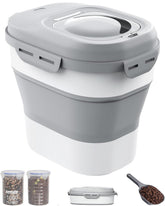 DDMOMMY dog food storage container folded for compact storage.
