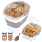 DDMOMMY dog-food-storage-container assembled showcases ample space for bulk pet food storage.
